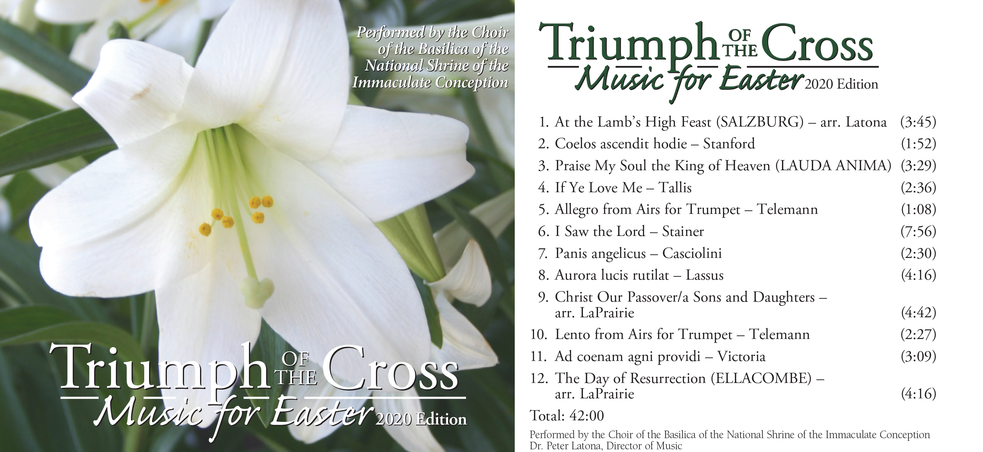 2020 Easter CD Cover and Song List