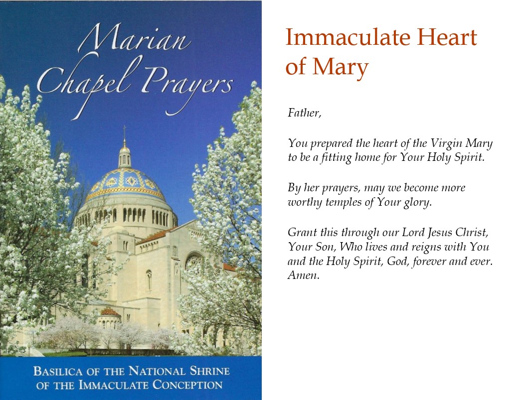 Marian Chapel Prayers Cover and Page